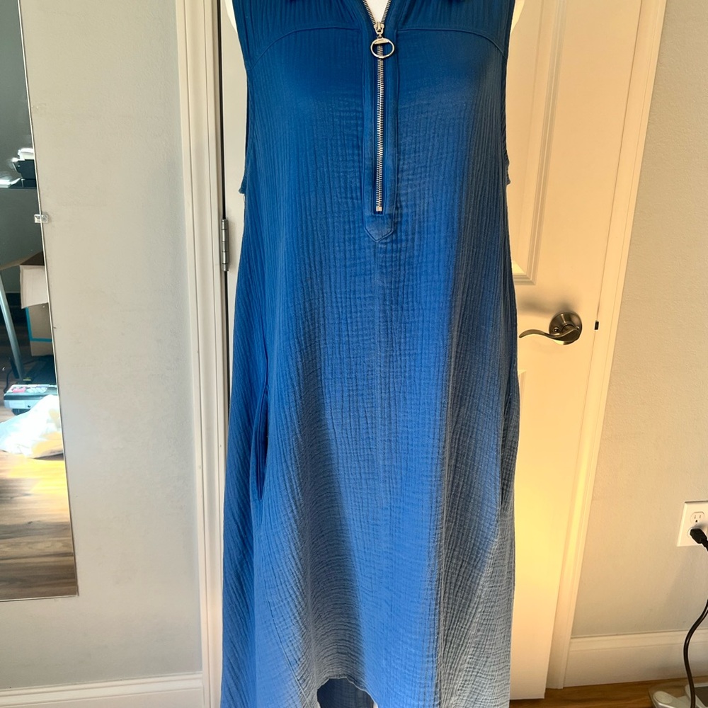 Vintage Blue High Low Dress